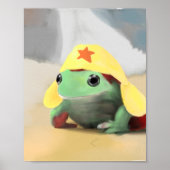 Frog in hat poster ポスター (正面)