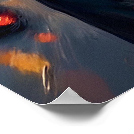 Frog in Suit with Cigar Painting ポスター (角)