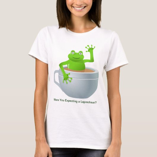 Frog in Tea St. Patrick's Day Womens Tシャツ (正面)