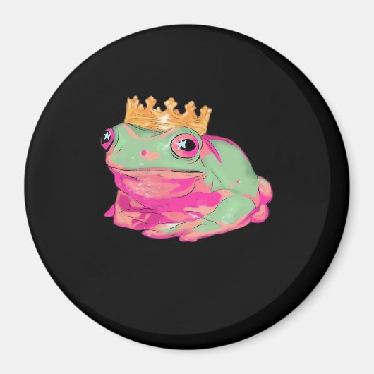 Frog King Funky Meme Classic Style マグネット (正面)