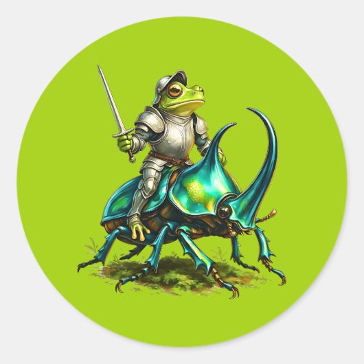 Frog Knight and Battle Beetle ラウンドシール (正面)