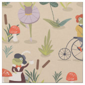 Frog Landで一緒に ファブリック (クローズアップ)