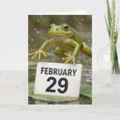 Frog Leap Year Birthday カード (正面)