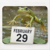 Frog Leaping Over February 29 Date マウスパッド (正面)