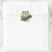 frog_life_zazzle1 ラウンドシール (バッグ)