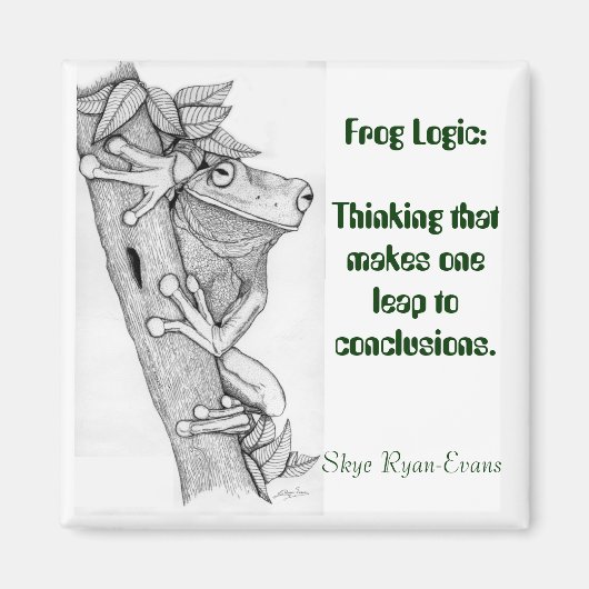 「FROG LOGIC」おもしろいカエル磁石 マグネット (正面)