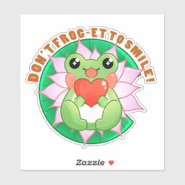 Frog Love – Cute Motivational Art シール
