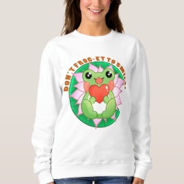 Frog Love – Cute Motivational Art スウェットシャツ