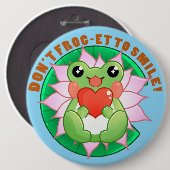 Frog Love – Cute Motivational Art 缶バッジ (正面&裏面)