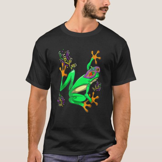 Frog Mardi Gras Gifts for Kids & Adults Tシャツ (正面)
