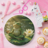 Frog Meditating On a Lily Pad ペーパープレート (パーティー)