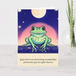 frog message happy birthday カード