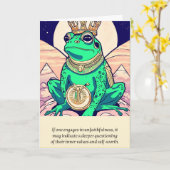 frog message happy birthday カード (黄色い花)