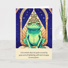 frog message happy birthday カード