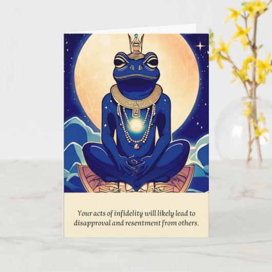 frog message happy birthday カード (黄色い花)