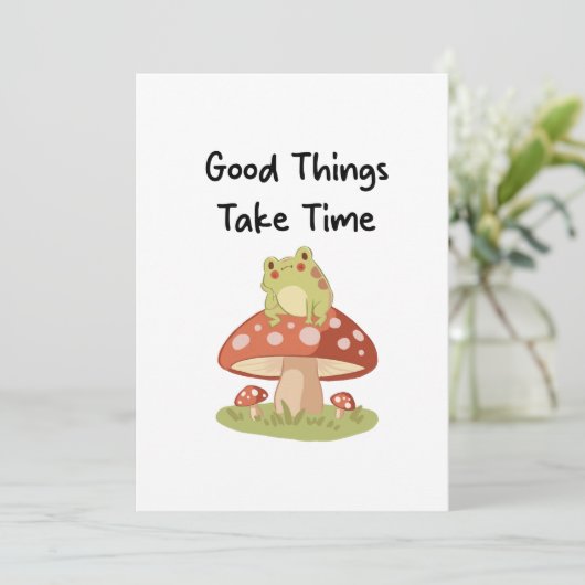 Frog Mushroom - Good Things Take Time Illustration 招待状 (スタンド正面)