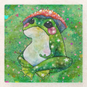 Frog named Clover ガラスコースター (正面)