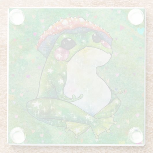 Frog named Clover ガラスコースター (裏面)
