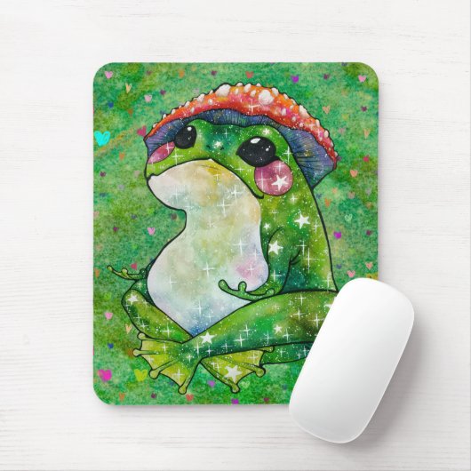 Frog named Clover マウスパッド (マウス)