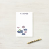 Frog on a Lily Leaf Personalized ポストイット (デスク上)