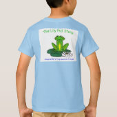 Frog on a Lily Pad Kid's Light Blue T-Shirt Tシャツ (裏面)