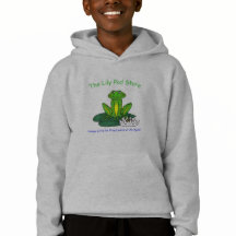 Frog on a Lily Pad Light Gray 