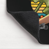 Frog On A Skateboard - Retro Sunset Skateboarding  マウスパッド (コーナー)