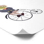 Frog on Bicle ポスター (角)