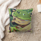Frog Painting- Gift for Frog Lovers クッション (ブランケット)