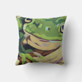 Frog Painting- Gift for Frog Lovers クッション (裏面)