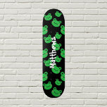 Frog pattern  skateboard スケートボード<br><div class="desc">Skateboard with a frog pattern design perfect for a kid's birthday gift. To add kid's name click on "Personalize this template". This template is really easy to use. Get your custom item now! Check my store to find more items with the frog theme! Note: After change the information on the...</div>