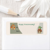 Frog PostcrossingはがきIDラベル ラベル (インサイチュ)