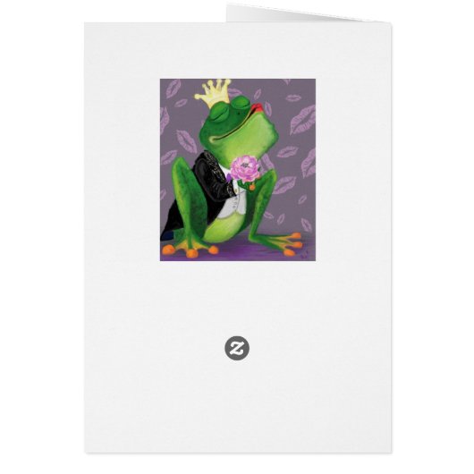 Frog Princeのキス結婚のサインのサプライズ – あなたのテキスト (裏面)