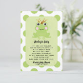 Frog Princeストーリーブックリクエスト赤ちゃんシャワー 招待状 (スタンド正面)