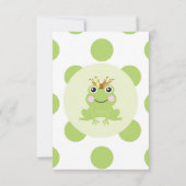 Frog Princeストーリーブックリクエスト赤ちゃんシャワー 招待状 (裏面)