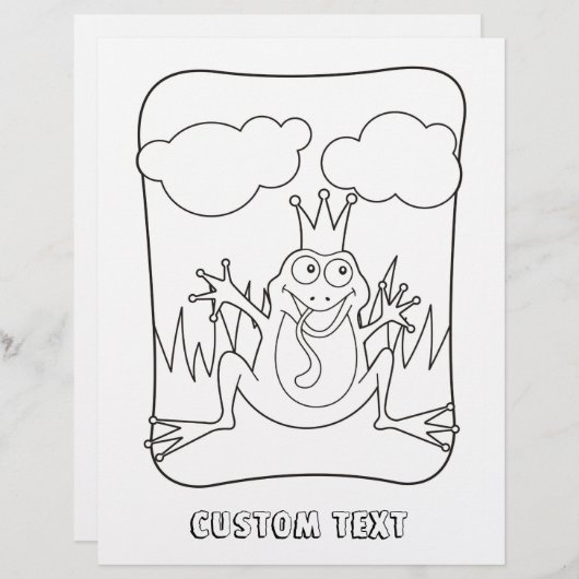 Frog Prince Coloringブックページ (正面/裏面)