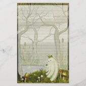 Frog Prince - Cute Ghost Lined Letter Writing 便箋 (正面)