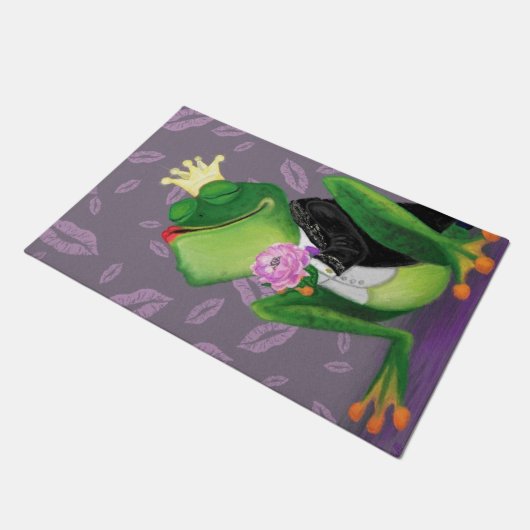 Frog Prince Doormat - Kissy ドアマット (アングル)