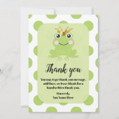 Frog Prince Storybook Thank You Baby Shower 招待状 (正面)