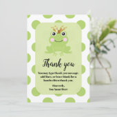 Frog Prince Storybook Thank You Baby Shower 招待状 (スタンド正面)