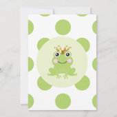 Frog Prince Storybook Thank You Baby Shower 招待状 (裏面)