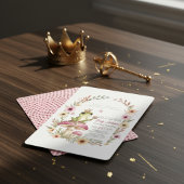 Frog Princess Baby Shower Floral Invitation 招待状
