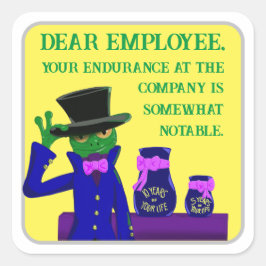 Frog Proper Work Anniversaryステッカー スクエアシール