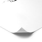 Frog Reading Art Print Black and White Bathroom ポスター (角)