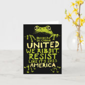 Frog Resist Cute Funny  カード (黄色い花)