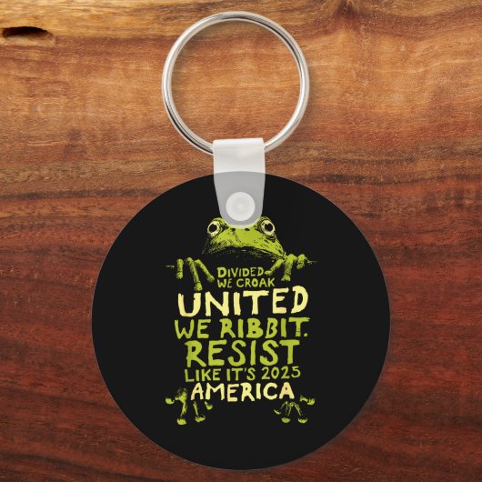 Frog Resist Cute Funny キーホルダー (正面)