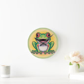 Frog’s Gentle Smile ラウンド壁時計 (ホーム)