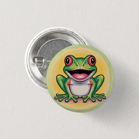 Frog’s Gentle Smile 缶バッジ (正面&裏面)