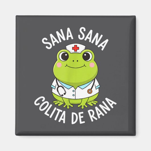 Frog Sana Sana Colita De Rana Frog Mexican Nurse L マグネット (正面)