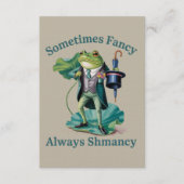 Frog Sarcastic Sometimes Fancy Always Shmancy  招待状 (正面)